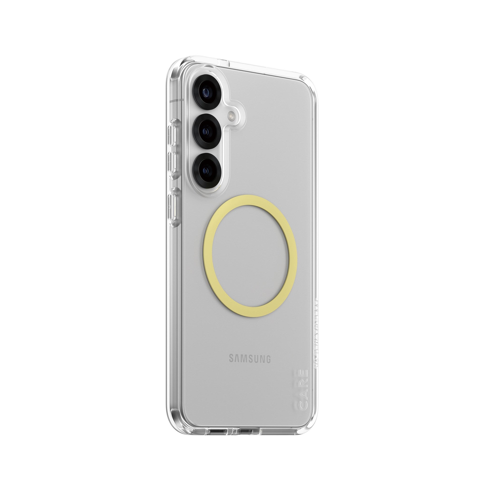CARE by PanzerGlass® Flagship Case Transparent Urban Combat m. Chardonnay Qi Compatible Samsung Galaxy S25+